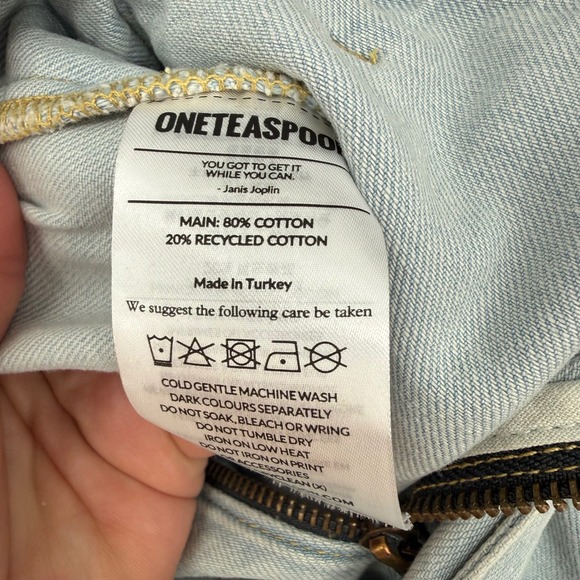 ONE TEASPOON ANGEL CLAUDIA OVERALL DENIM JUMPSUIT XS NWT - Picture 10 of 14